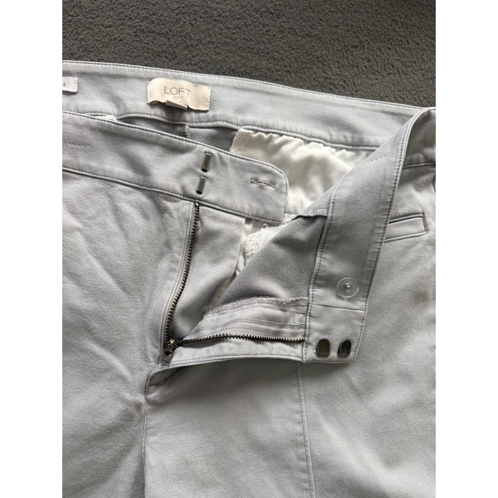 Loft Outlet Women Light Gray Skinny Ankle Seamed Front Pants Size 14 High Rise - Picture 8 of 14